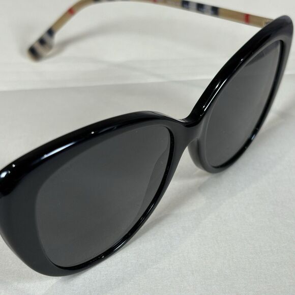 Burberry Sunglasses B4407-F 3853/87 Black Nova Check Asian Fit with Gray Lenses - Picture 10 of 15